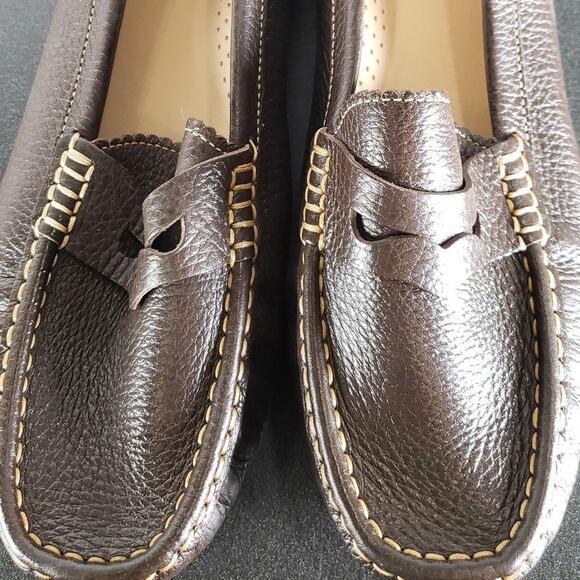 NWOT Women's Size 10 MARC JOSEPH CARROL STREET 2.0 Brown Leather Penny Loafers - Picture 7 of 10